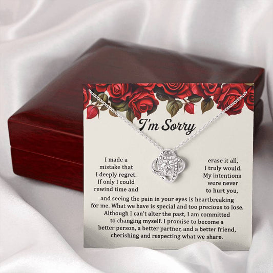 I'm Sorry | Too Precious To Lose | Love Knot Necklace