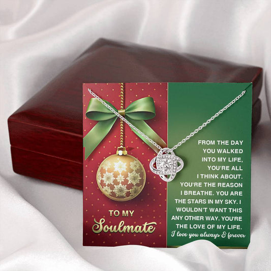 To My Soulmate | In My Sky | Love Knot Necklace (Yellow & White Gold Variants)