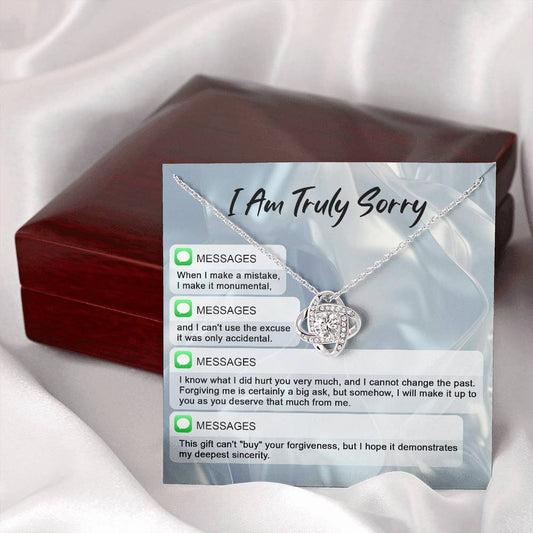 I'm Truly Sorry | When I Make A Mistake | Love Knot Necklace