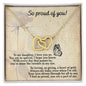 Daughter | Proud Of You | Interlocking Hearts Necklace