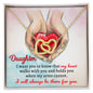 Daughter | Always Be There | Interlocking Hearts Necklace