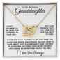 To My Beautiful Granddaughter | Enjoy The Ride | Interlocking Hearts Necklace | I Love You Always