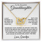 To My Beautiful Granddaughter | Enjoy The Ride | Interlocking Hearts Necklace | Love Grandpa (1)