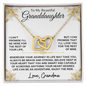 To My Beautiful Granddaughter | Enjoy The Ride | Interlocking Hearts Necklace | Love Grandma (3)