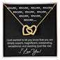 Mom | Just Like Me | Interlocking Hearts Necklace