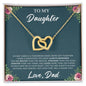 To My Daughter | You Are Braver Than You Believe | Interlocking Hearts necklace