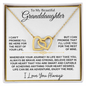 To My Beautiful Granddaughter | Enjoy The Ride | Interlocking Hearts Necklace | I Love You Always (2)