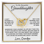 To My Beautiful Granddaughter | Enjoy The Ride | Interlocking Hearts Necklace | Love Grandpa (2)