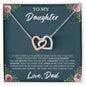 To My Daughter | You Are Braver Than You Believe | Interlocking Hearts necklace