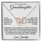 To My Beautiful Granddaughter | Enjoy The Ride | Interlocking Hearts Necklace | Love Grandpa (1)
