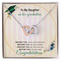 To My Daughter For Graduation | Congratulations | Interlocking Hearts necklace