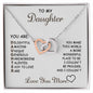 Daughter | Love You More | Interlocking Hearts Necklace