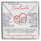 To My Beautiful Soulmate | Interlocking Hearts Necklace - FREE EARRINGS | I Love You Forever and Always