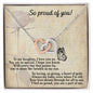 Daughter | Proud Of You | Interlocking Hearts Necklace