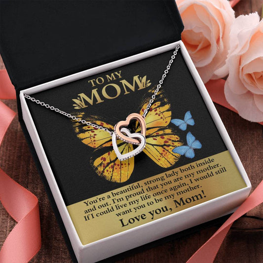 Mom | Strong Lady | Interlocking Hearts Necklace