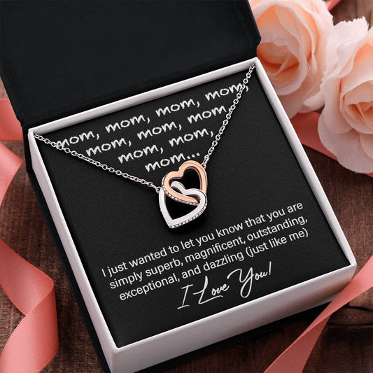 Mom | Just Like Me | Interlocking Hearts Necklace