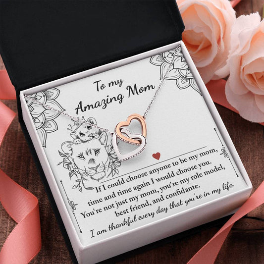 Mom | Be My Mom | Interlocking Hearts Necklace