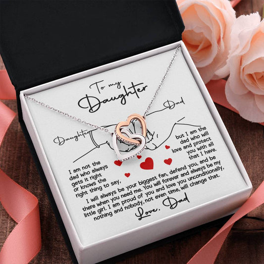Daughter | Your Biggest Fan | Interlocking Hearts Necklace