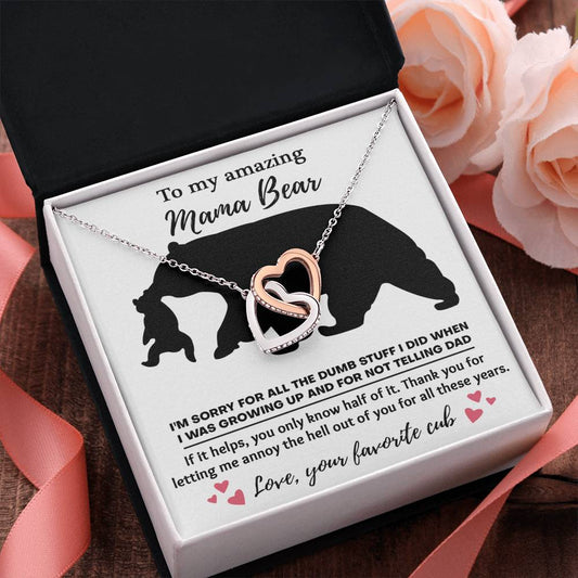 Mom | Not Telling Dad | Interlocking Hearts Necklace