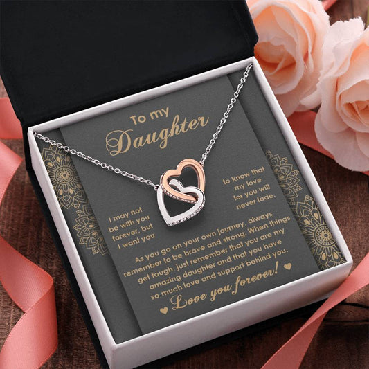 Daughter | Brave And Strong 2 | Interlocking Hearts Necklace
