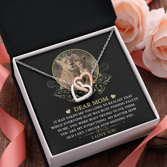 Mom | My Everything | Interlocking Hearts Necklace