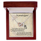 Daughter | Proud Of You | Interlocking Hearts Necklace