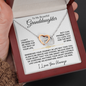 To My Beautiful Granddaughter | Enjoy The Ride | Interlocking Hearts Necklace | I Love You Always