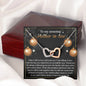 To My Amazing Mother-in-Law | Two Hearts | Interlocking Hearts Necklace (Yellow & White Gold Variants)