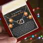 To My Amazing Mother-in-Law | Two Hearts | Interlocking Hearts Necklace (Yellow & White Gold Variants)
