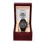 Ring Security | Top Secret Mission | Black Metal Chronograph Watch