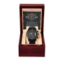 Son-In-Law | Her Forever Partner | Black Metal Chronograph Watch