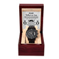 Father-in-Law | Thank You For... | Black Metal Chronograph Watch