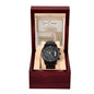 Husband | Love Coupon | Black Metal Chronograph Watch