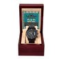 Boyfriend's Dad | Father Like You | Black Metal Chronograph Watch