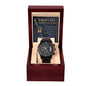 Father-in-Law | Unconditional Love | Black Metal Chronograph Watch