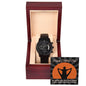 Dad | Your Little Boy | Black Metal Chronograph Watch
