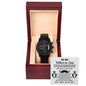 Father-in-Law | Thank You For... | Black Metal Chronograph Watch