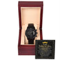 Father-in-Law | Truly Blessed (2) | Black Metal Chronograph Watch