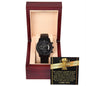 Dad | Doing Your Best | Black Metal Chronograph Watch