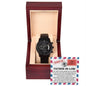 Father-in-law | As A Father | Black Metal Chronograph Watch