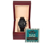 Boyfriend's Dad | Father Like You | Black Metal Chronograph Watch