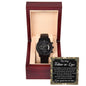 Father-In-Law | For You | Black Metal Chronograph Watch