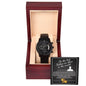 Father-In-Law | The Best | Black Metal Chronograph Watch