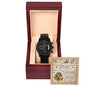 Husband | Great Father | Black Metal Chronograph Watch