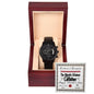 Catfather | Certificate Of Recognition | Black Metal Chronograph Watch