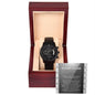 Father-In-Law | Of Your Heart | Black Metal Chronograph Watch