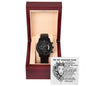 Dad | Important Person | Black Metal Chronograph Watch