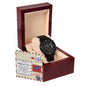 Girlfriend's Dad | Have Her Back | Black Metal Chronograph Watch