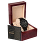 Dad | Your Time | Black Metal Chronograph Watch