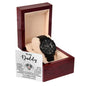 Dad | In Your Arms | Black Metal Chronograph Watch